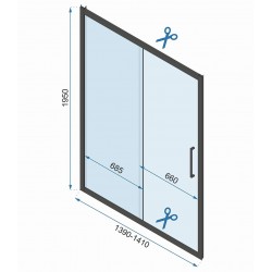 Drzwi Prysznicowe Przesuwne REA Rapid Slide 140 Złote Szczotkowane