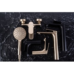 Bateria umywalkowa Rea Marco czarna niska