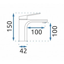 Bateria Umywalkowa REA Marco Złota Szczotkowana