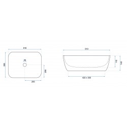 Umywalka nablatowa Rea Freja