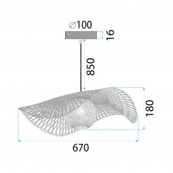 Lampa sufitowa wisząca boho APP1548-1CP