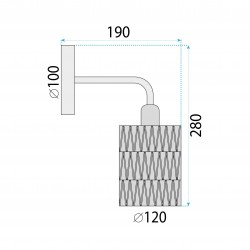 Lampa ścienna kinkiet boho APP1623-1W