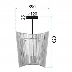Lampa sufitowa boho APP1588-1CP