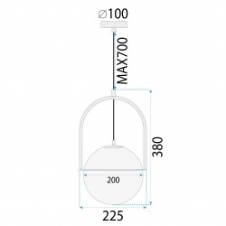 Lampa wisząca APP1674-1CP