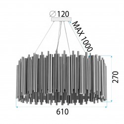 Lampa sufitowa złota APP1560-12CP