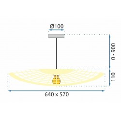 Lampa sufitowa boho APP1541-1CP