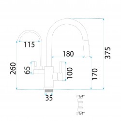 Bateria kuchenna Rea Eco Fresh ZŁOTA SZCZOTKOWANA