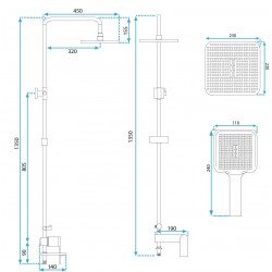 Zestaw Prysznicowy REA STORM CHROM