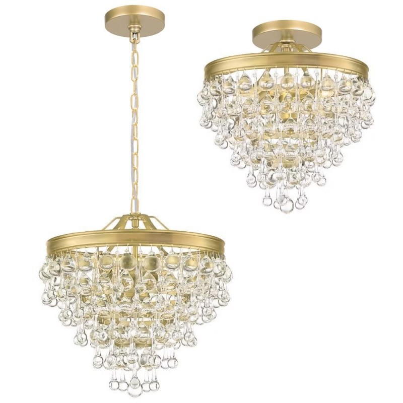 Lampa kryształowa wisząca APP1621-3CP Gold