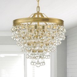 Lampa kryształowa wisząca APP1621-3CP Gold