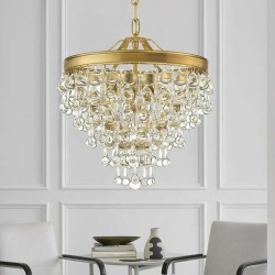 Lampa kryształowa wisząca APP1621-3CP Gold