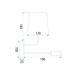 LAMPA ŚCIENNA KINKIET APP1610-2W Black