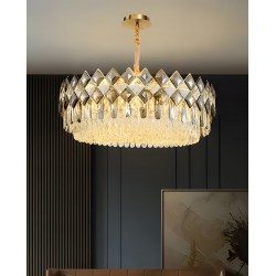 Lampa kryształowa wisząca APP1540-8CP60 Gold