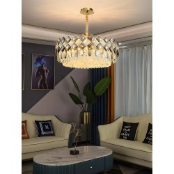 Lampa kryształowa wisząca APP1540-8CP60 Gold