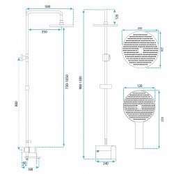Zestaw Prysznicowy REA AVALON CHROM