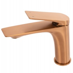 Bateria umywalkowa Rea  Avalon Miedź Szczotkowana Niska
