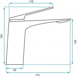 Bateria umywalkowa Rea  Avalon Miedź Szczotkowana Niska