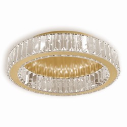LAMPA KRYSZTAŁOWA PLAFON APP1722-C 50cm ZŁOTA SZCZOTKOWANA