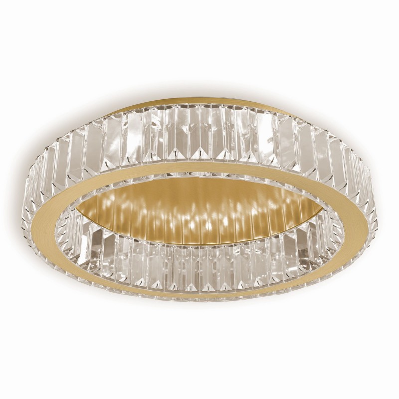 LAMPA KRYSZTAŁOWA PLAFON APP1722-C 50cm ZŁOTA SZCZOTKOWANA