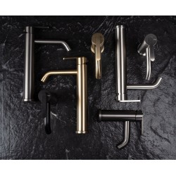 Bateria umywalkowa Rea Ontario Złota Szczotkowana Niska