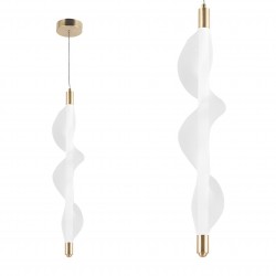 LAMPA WISZĄCA LED G008-1CP BIAŁY/ZŁOTY