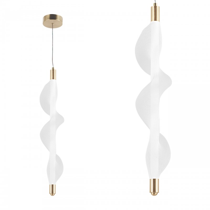 LAMPA WISZĄCA LED G008-1CP BIAŁY/ZŁOTY