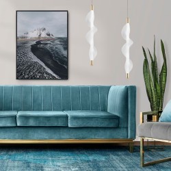 LAMPA WISZĄCA LED G008-1CP BIAŁY/ZŁOTY