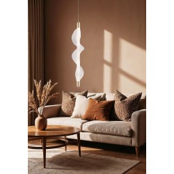 LAMPA WISZĄCA LED G008-1CP BIAŁY/ZŁOTY