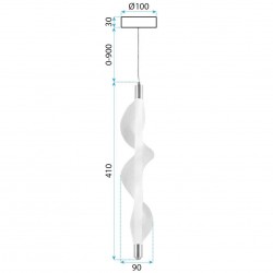 LAMPA WISZĄCA LED G008-1CP BIAŁY/ZŁOTY