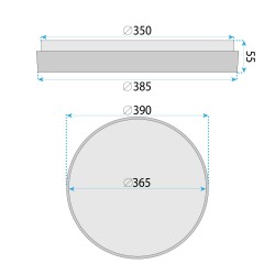 Lampa sufitowa Plafon G116-C 40CM WOOD