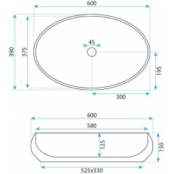 Umywalka nablatowa Rea Maya