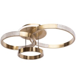 Lampa sufitowa nowoczesna LED G004-C Złota Szczotkowana z pilotem