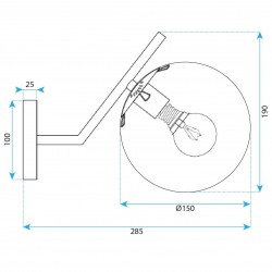 Kinkiet G099-1W Czarny
