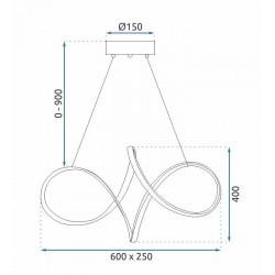 LAMPA WISZĄCA LED G081-1CP Złota