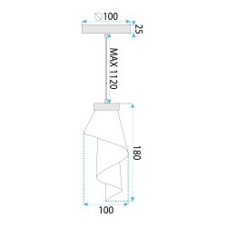 Lampa sufitowa APP1765-1CP Różowe Złoto