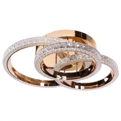 Lampa sufitowa LED Kryształ MS013-CP Różowe Złoto