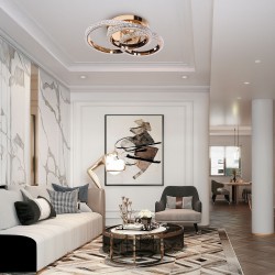 Lampa sufitowa LED Kryształ MS013-CP Różowe Złoto