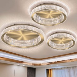 LAMPA KRYSZTAŁOWA PLAFON APP1724-C 60cm ZŁOTA SZCZOTKOWANA