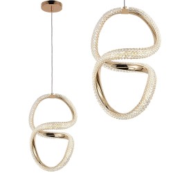 LAMPA WISZĄCA LED G069-CP Złota