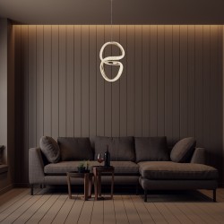 LAMPA WISZĄCA LED G069-CP Złota