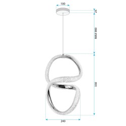 LAMPA WISZĄCA LED G069-CP Złota