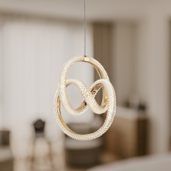 LAMPA WISZĄCA LED G068-CP Złota