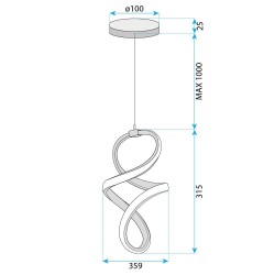 LAMPA WISZĄCA LED G074-1CP Złota