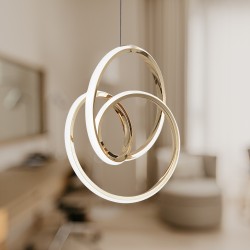 LAMPA WISZĄCA LED G076-1CP Złota