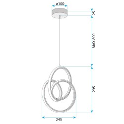 LAMPA WISZĄCA LED G076-1CP Złota