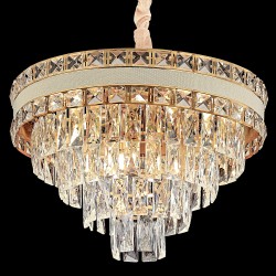 Lampa Wisząca z Kryształami G048-CP 50CM ZŁOTA