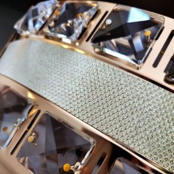 Lampa Wisząca z Kryształami G047-CP 40CM ZŁOTA