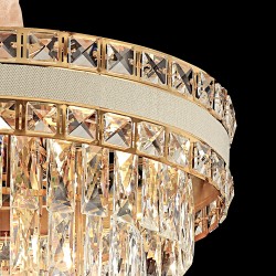 Lampa Wisząca z Kryształami G047-CP 40CM ZŁOTA