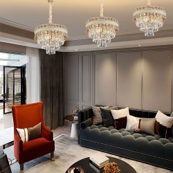 Lampa Wisząca z Kryształami G047-CP 40CM ZŁOTA