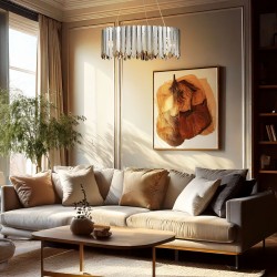 Lampa wisząca metalowa APP1763-8CP CHROME